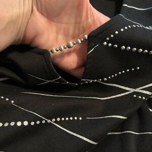 Alfred Dunner Black Top with Silver Accents